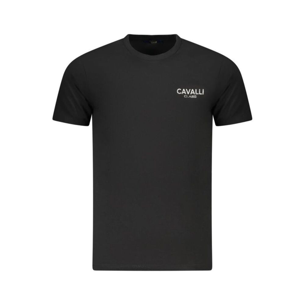 Cavalli Class Black Cotton Men Men's T-Shirt